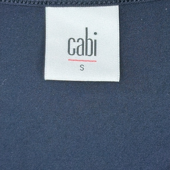 Cabi 5071 Navy Blue Sleeveless V Neck Double Drape Ruched Bodycon Top Size Small - Picture 5 of 8